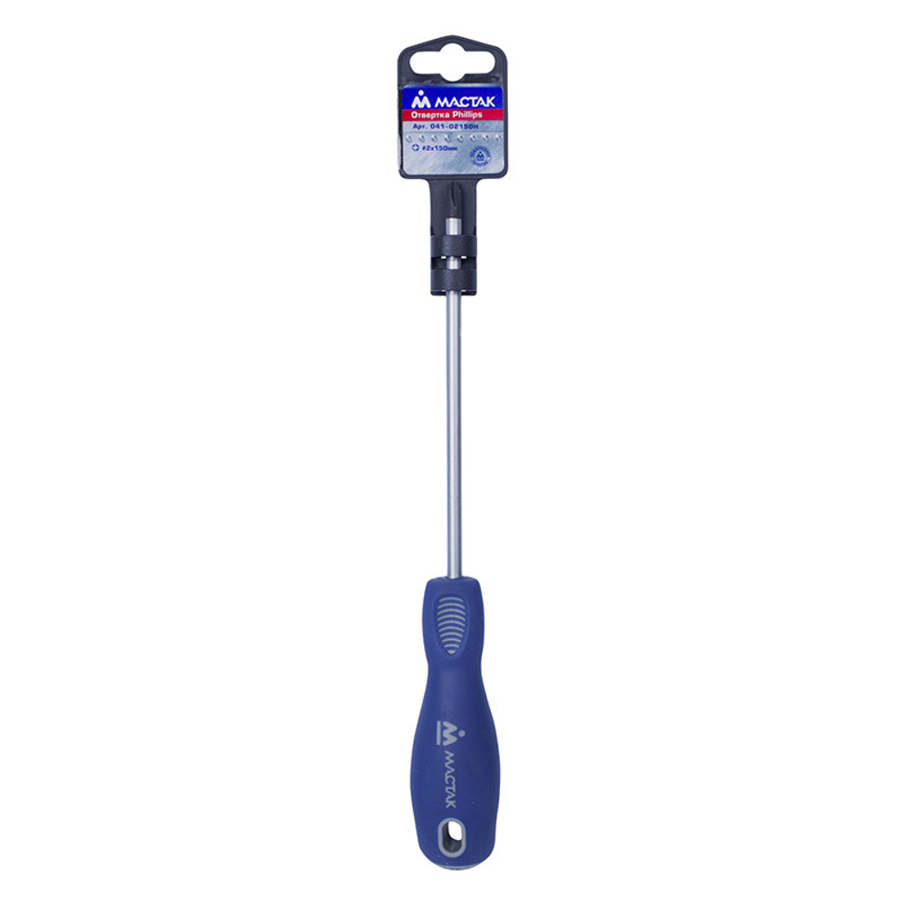 МАСТАК (041-02150H) Отвертка крестовая Phillips PH2 x 150 мм