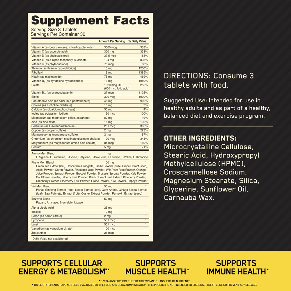 Optimum Nutrition, Opti-Men®, мультивитамины для активных мужчин, 90 таблеток