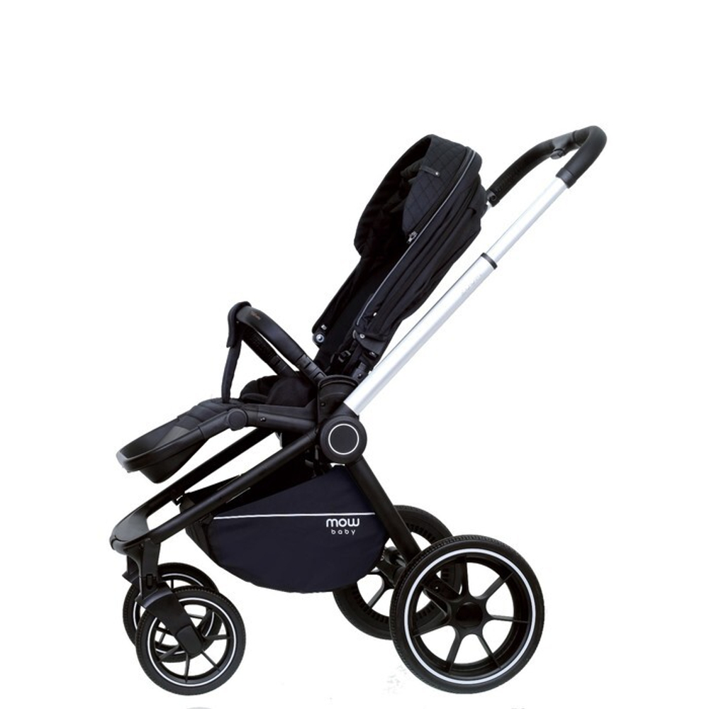 Коляска детская MOWBaby "ZOOM"PU (3в1) RA087 Silver Black
