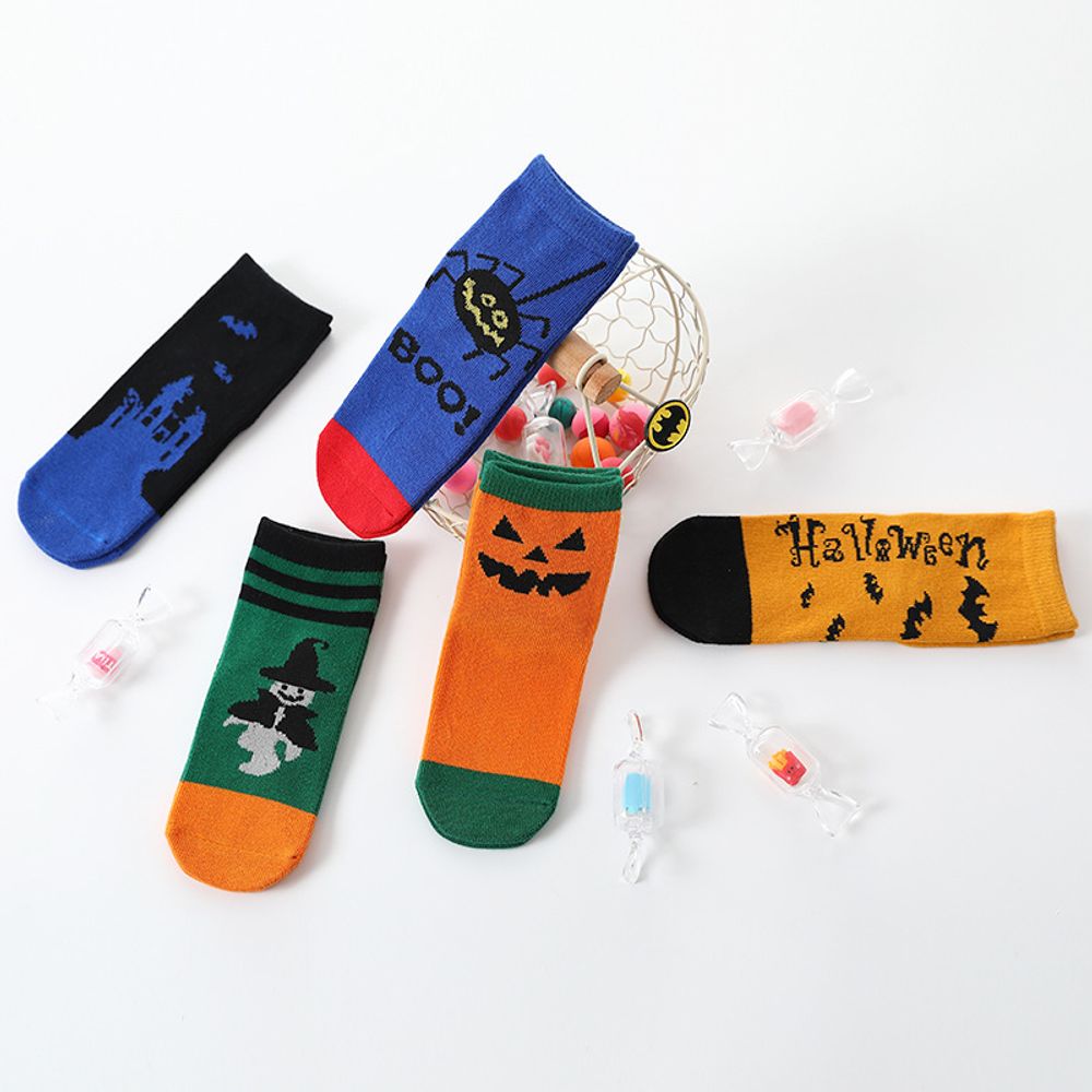 Носки детские "Halloween", 9-12 лет, 5 шт