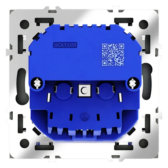 Розетка с заземлением и защитными шторками, с USB, A+A Voltum S70 Титан VLS040406
