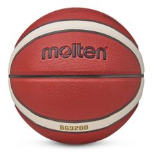 Мяч баск. MOLTEN B6G3200 р.6, 12 пан, синт.кожа (ПУ),бут.кам,нейл.корд,кор-беж-зол
