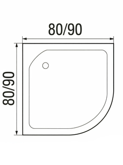Душевая кабина RIVER NARA LIGHT Б/К 90/15 МТ 90x90x210 10000002911 Универсальная Четверть круга