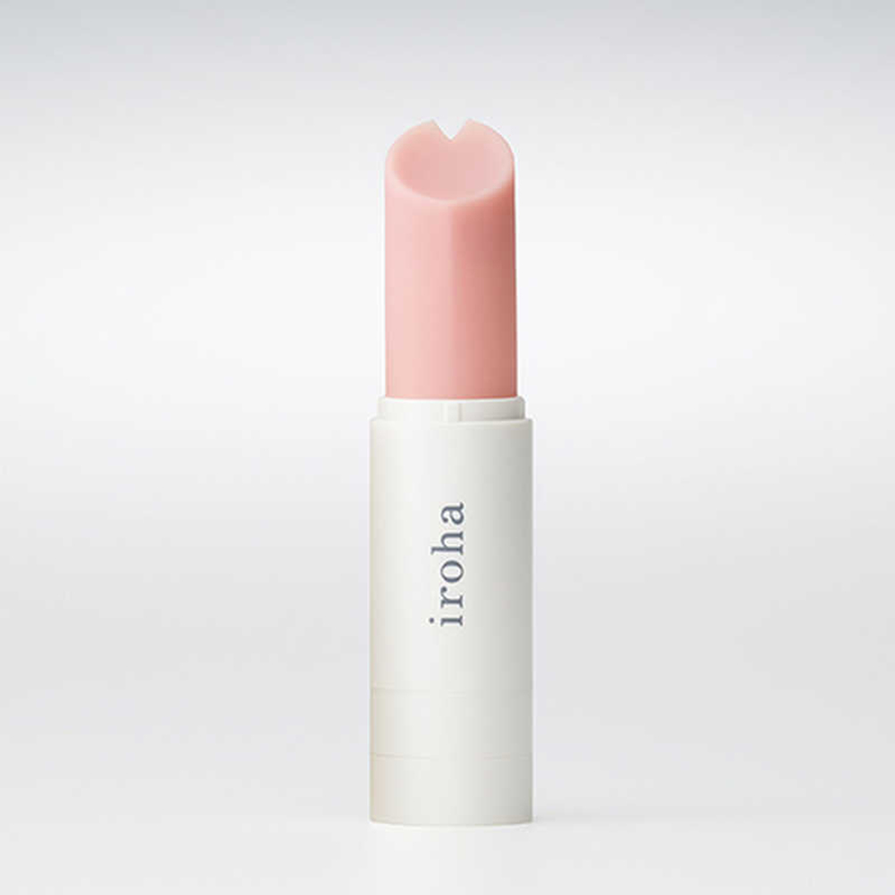 Вибратор в форме тюбика розовой помады IROHA Stick (Цвет: бежевый с розовым)