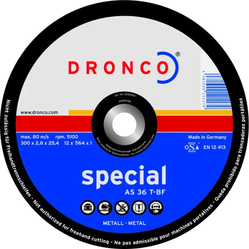 Абразивный отрезной диск AS 36 T-BF 400х3,2 Dronco 2400220
