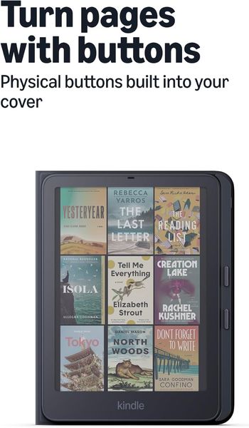Оригинальный чехол для Amazon Kindle Paperwhite/Colorsoft Signature Edition 2026 Page-Turn Cover, Серый | Graphite