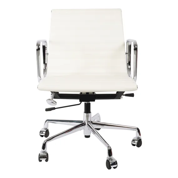 Офисное кресло Eames Ribbed EA 117 белая кожа