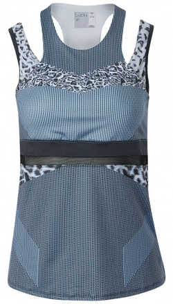 Женский топ теннисный Lucky in Love On The Prowl Tank Women - небесный