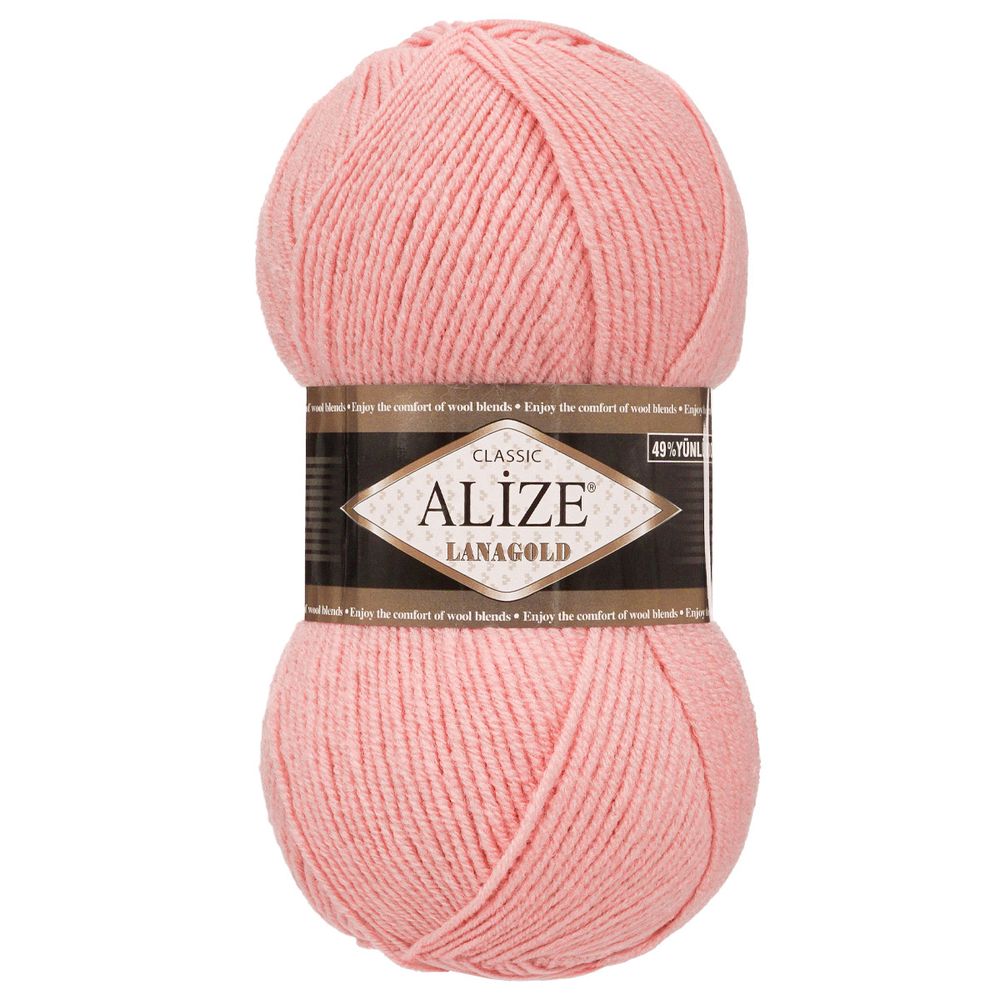 Пряжа Alize (Ализе) Lana Gold / уп.5 мот. по 100 г, 240 м, 161 пудра