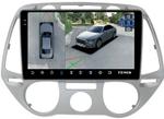Магнитола для Hyundai i20 2009-2012 (кондиционер) - Teyes CC3-2K-360 монитор 9.5" 2K QLED на Android 10, Быстрая, CarPlay, 4G SIM-слот, 4 камеры в комплекте