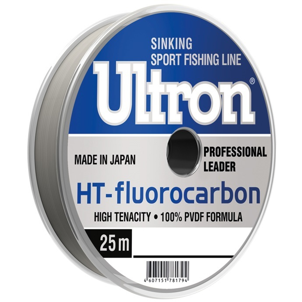 Леска ULTRON Fluorocarbon 0,40 мм., 12,4 кг, 25 м, прозрачная