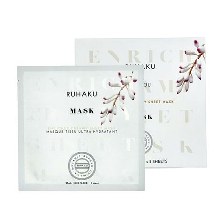 Органическая маска для сияния и тонуса кожи RUHAKU Gettou Creamy Sheet Mask