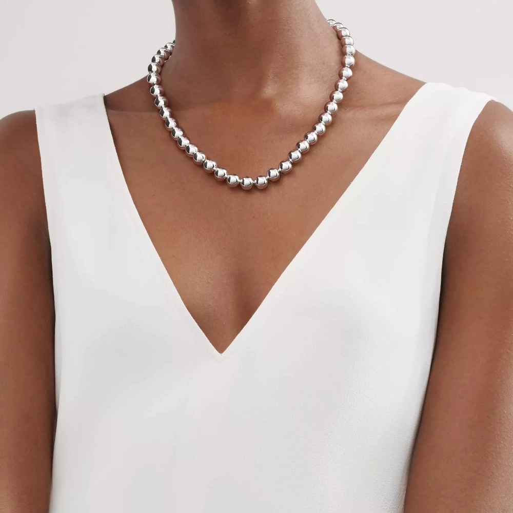 Колье из серебра 925, Tiffany 💠Hard Wear Ball 10mm