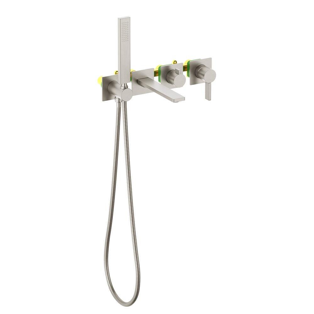 Смеситель для ванны встроенный Caisa 9014/13YSM Никель