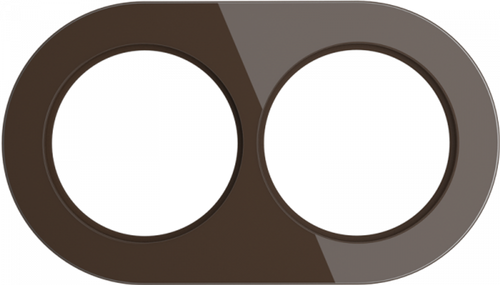 Рамка на 2 поста (Коричневый)