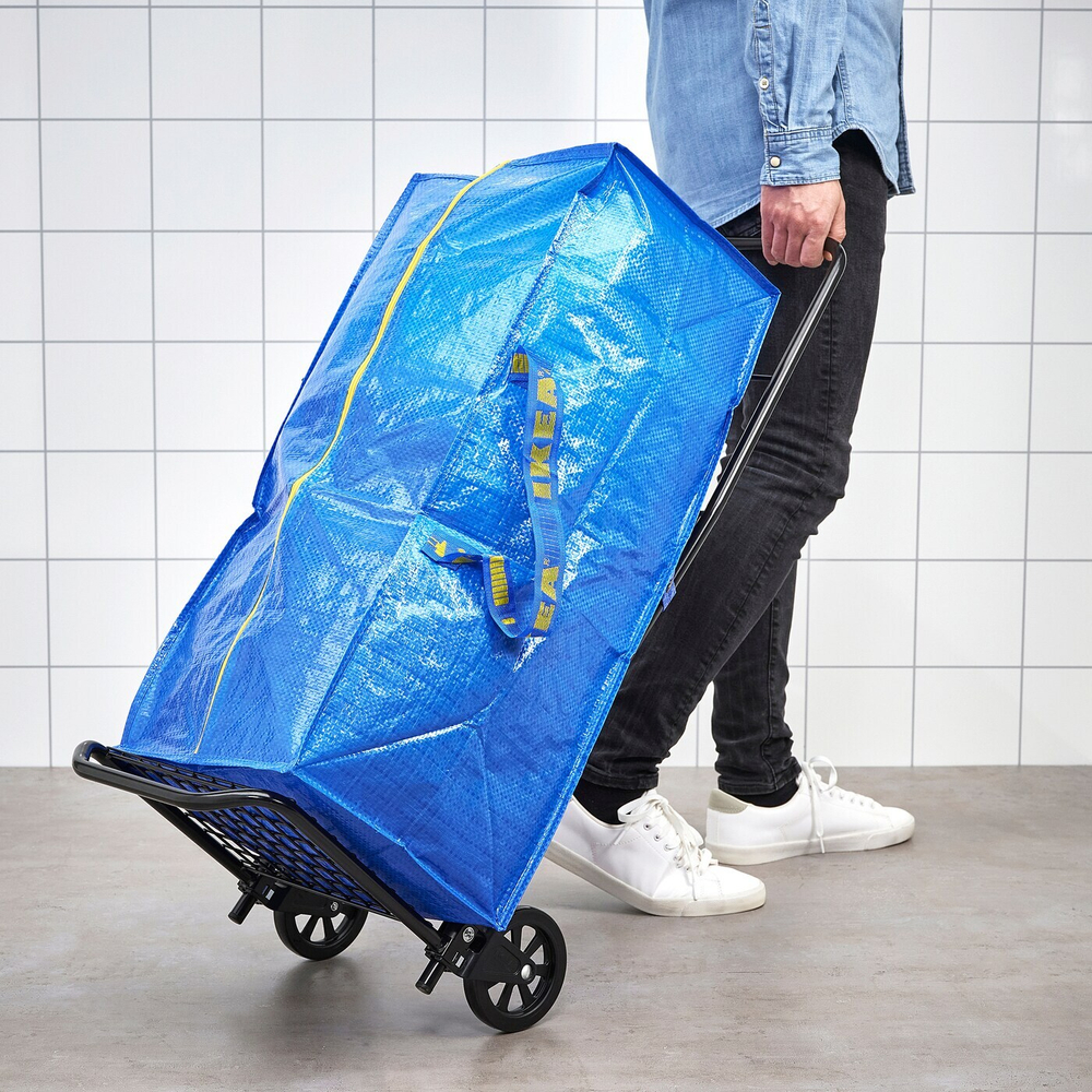 IKEA FRAKTA  (ИКЕА ФРАКТА)  -  Сумка для коляски, синяя, 73x35x30 см 76 л