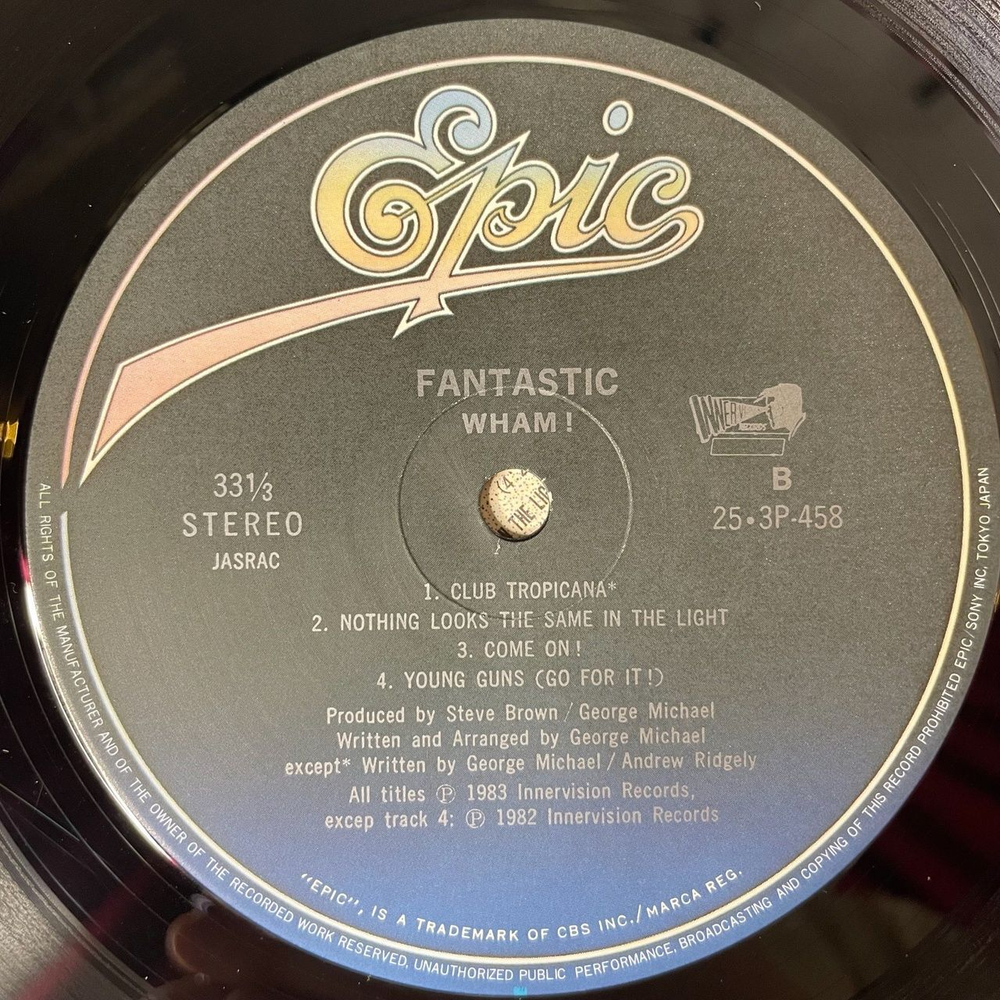 Винтажная виниловая пластинка LP George Michael Wham Fantastic (Japan 1983) (No Obi) Club Tropicana