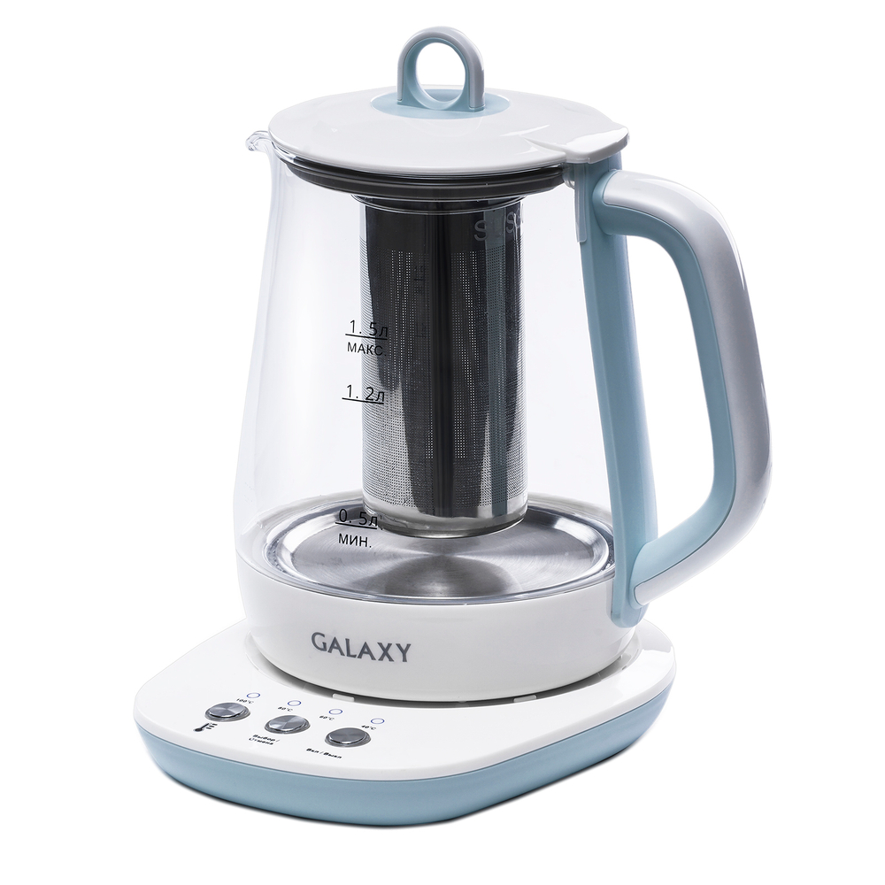 Galaxy GL 0591 ГОЛУБОЙ  (8шт) Чайник электрический 1200 Вт, объем 1,5 л, скрытый нагревательный элем