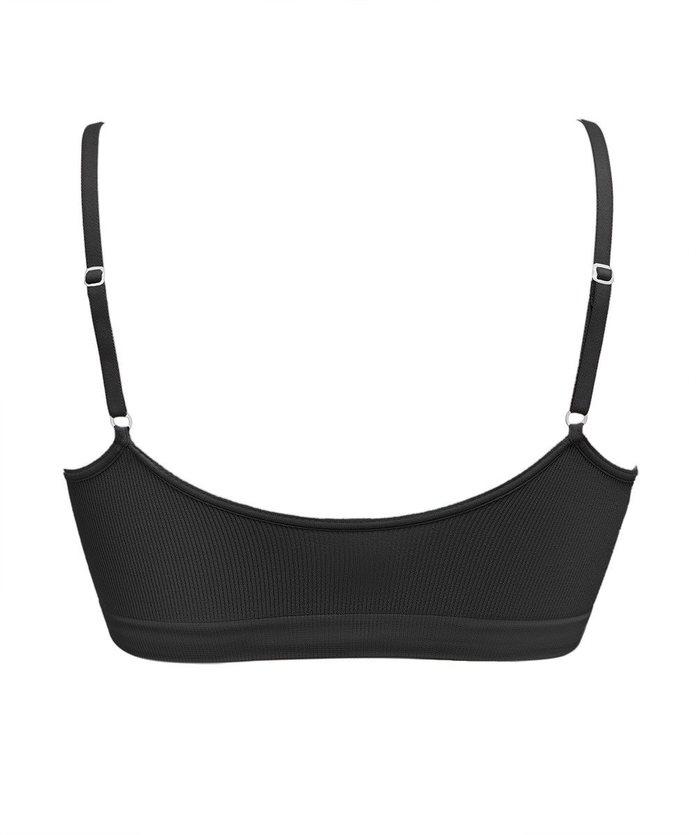 Эко-бюстгальтер в мелкий рубчик Eco-wear (Размер: XS) (Цвет: бордовый)
