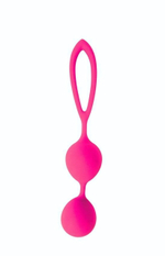 Розовые вагинальные шарики с петлёй Cosmo (Цвет: розовый)