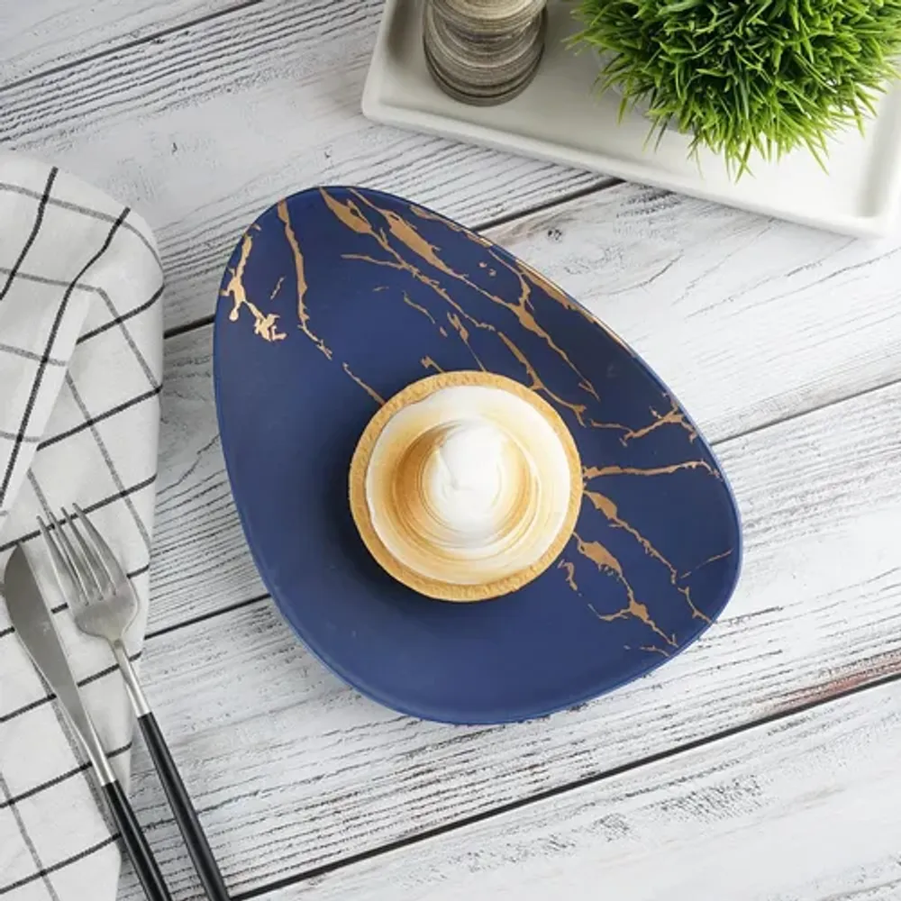 Тарелка 24,5*18 см h3 см Blue Gold P.L. Proff Cuisine [1]
