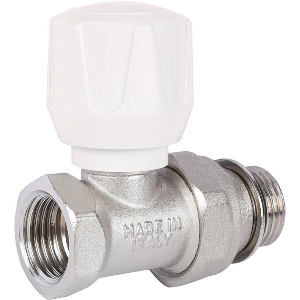 Вентиль ручной регулировки прямой STOUT - 1/2" (ВР/НР-американка, PN10, Tmax 120°C, с дополнительным уплотнением)
