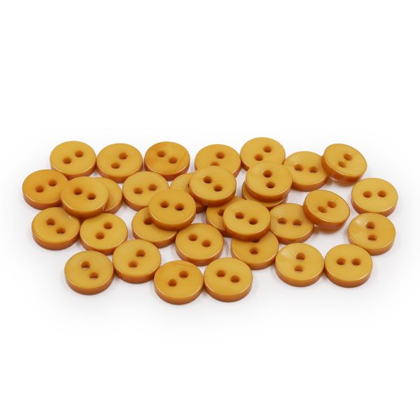 Пуговицы 2 прокола 14L=9 мм, (Mustard (горчичный)), NE74, 144 шт