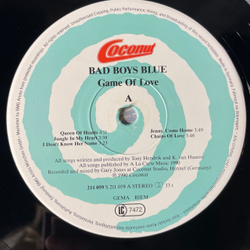 Винтажная виниловая пластинка LP Bad Boys Blue Game Of Love (Германия 1990)