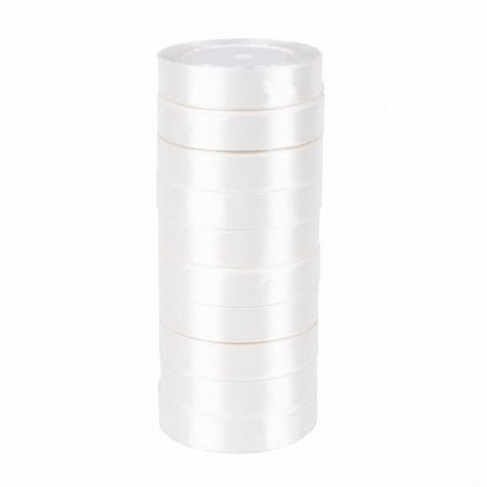 Лента атласная 2см*22,85м Белая 1рул.