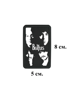 Шеврон The Beatles Битлз 8 см. на 5 см. dtf