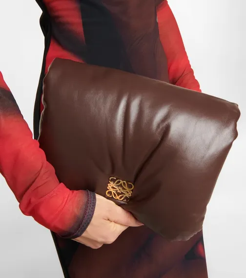 Кожаная сумка Loewe Gate темно-коричневый