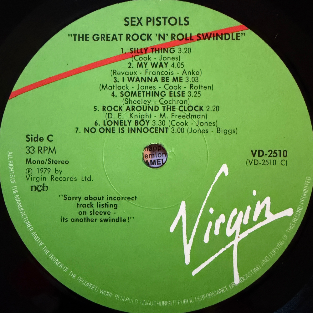 Sex Pistols ‎– The Great Rock 'N' Roll Swindle 2LP (Скандинавия 1979г.)