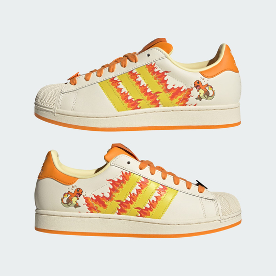 Adidas Кроссовки Pokémon Superstar II, белый/оранжевый