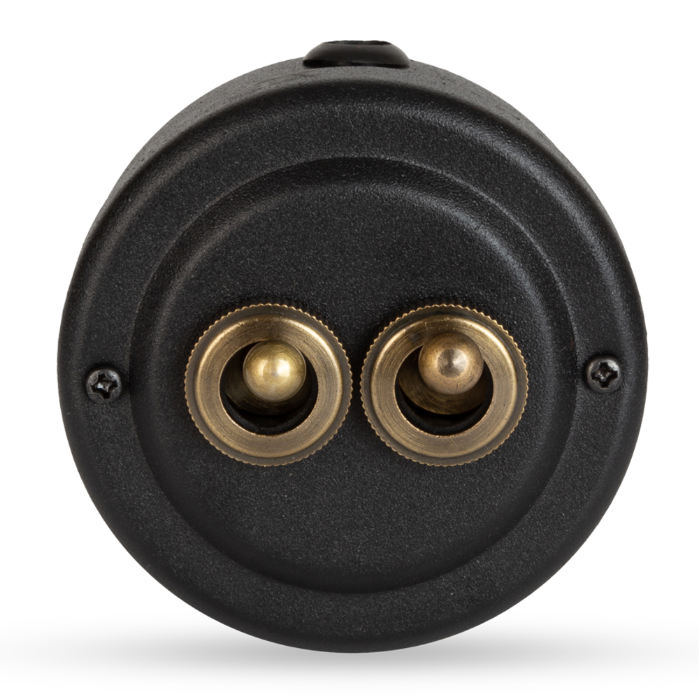 Переключатель (проходной) ретро тумблерный 2 кл. Черный "Black matt" VINTAGE-BRASS 30402-5 / 2 группы света, проходной
