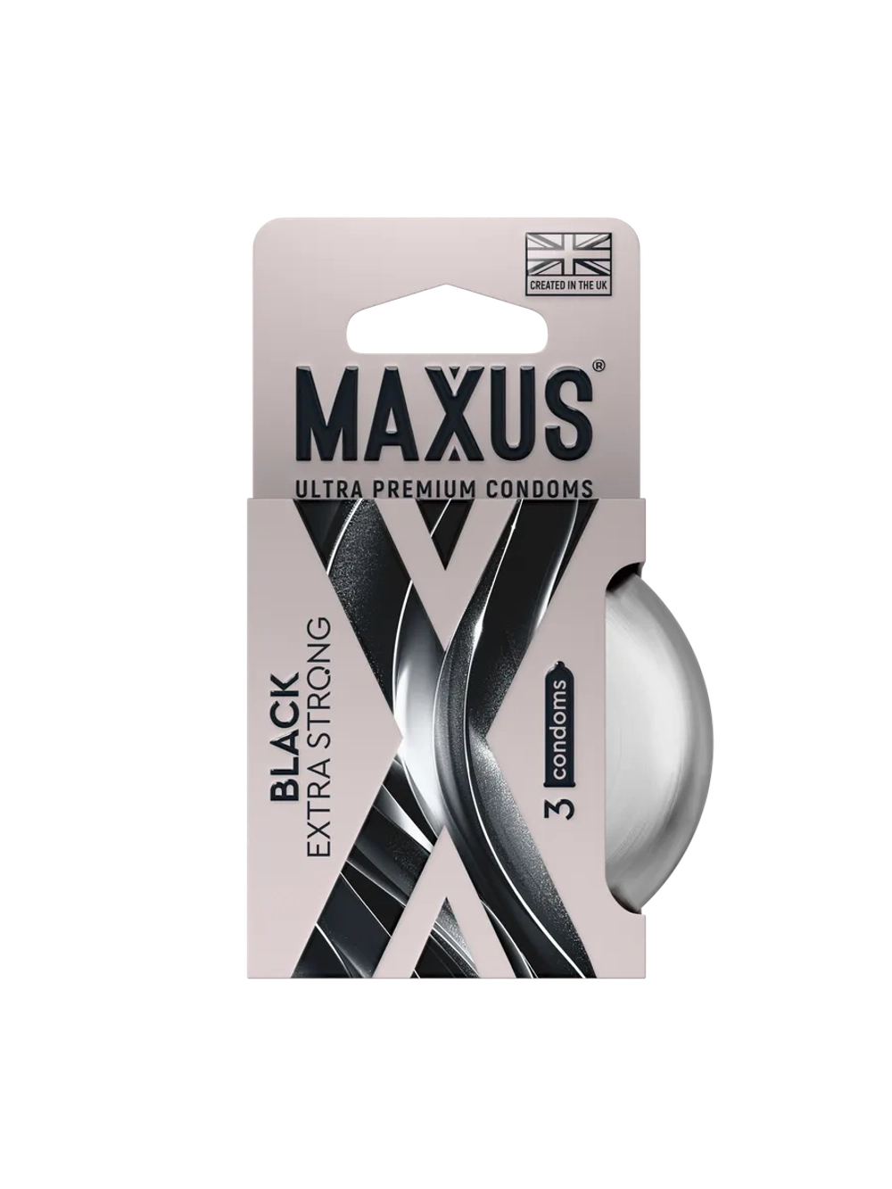 Презервативы MAXUS Extra Strong №3 в железном кейсе, черные, утолщенные, 3 шт