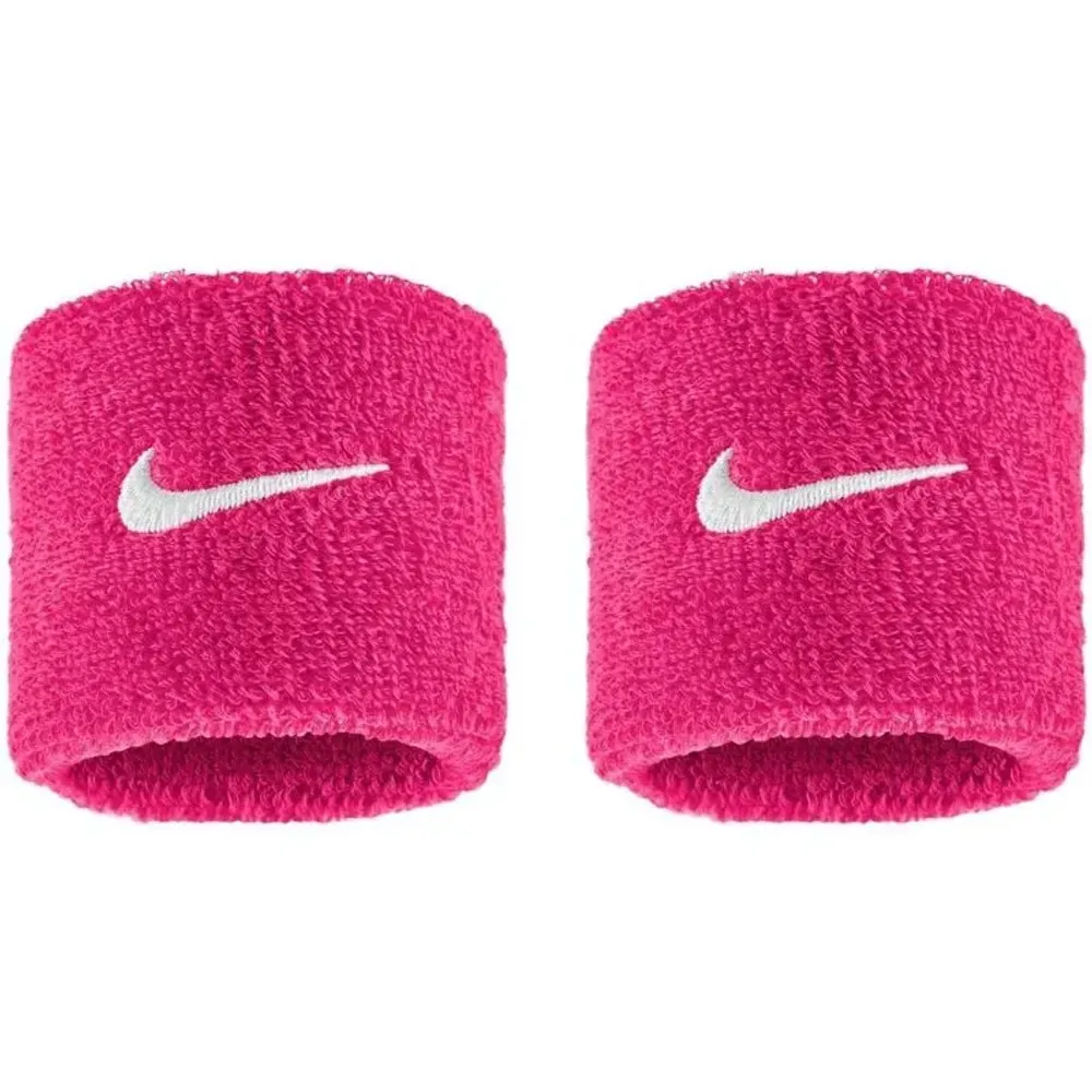 Напульсник теннисный Nike Swoosh 2P - vivid pink/white