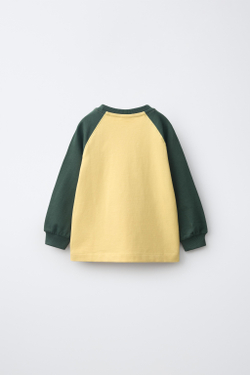 ZARA ФУТБОЛКА С РУКАВАМИ РЕГЛАН, МЯГКИЙ ЖЕЛТЫЙ