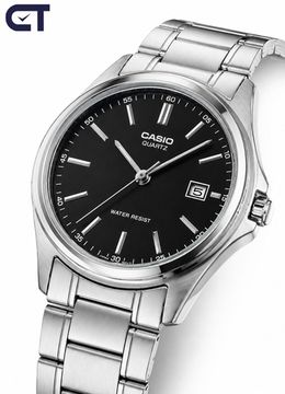 Casio MTP-1183A-1A General часы наручные мужские — классическая модель с чёрным циферблатом и стальным браслетом
