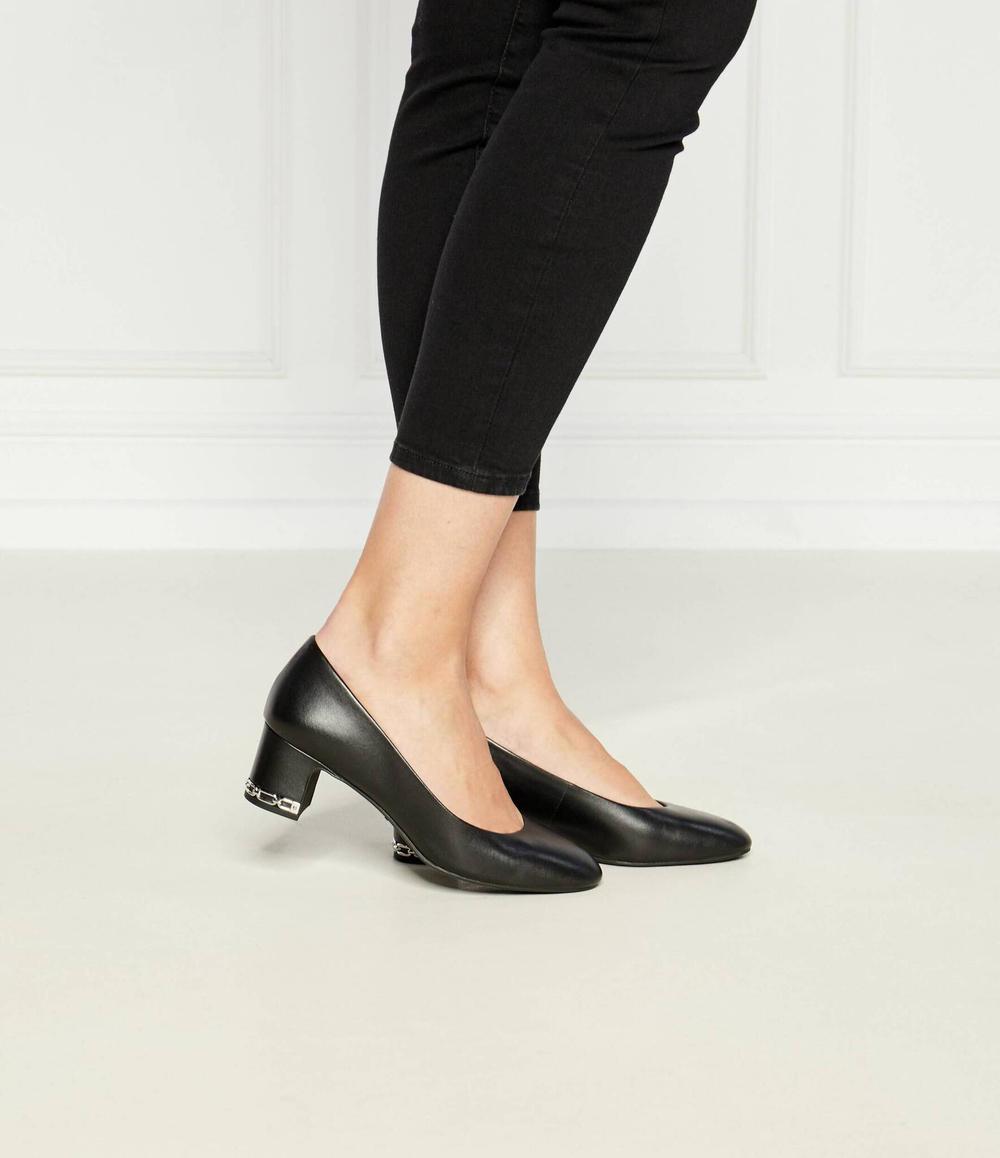 Кожаные туфли на каблуке june flex mid pump Michael Kors - черный(40T4JUMP1L)