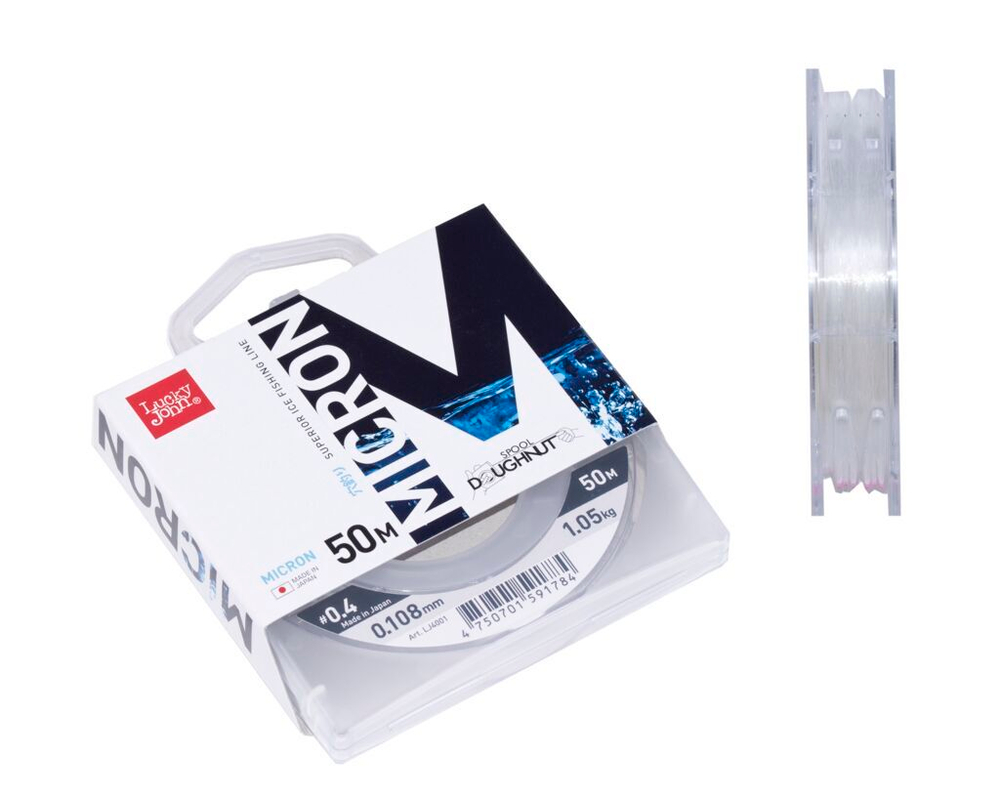 Леска монофильная зимняя Lucky John MICRON 50 м, 0,10 мм