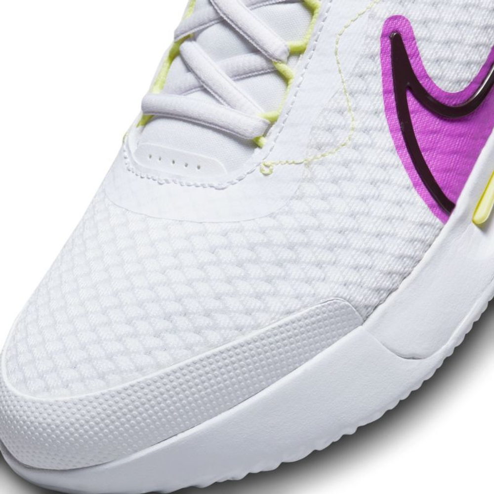 Женские Кроссовки теннисные Nike Zoom Court Pro HC - white/fuchsia dream/citron tint/earth