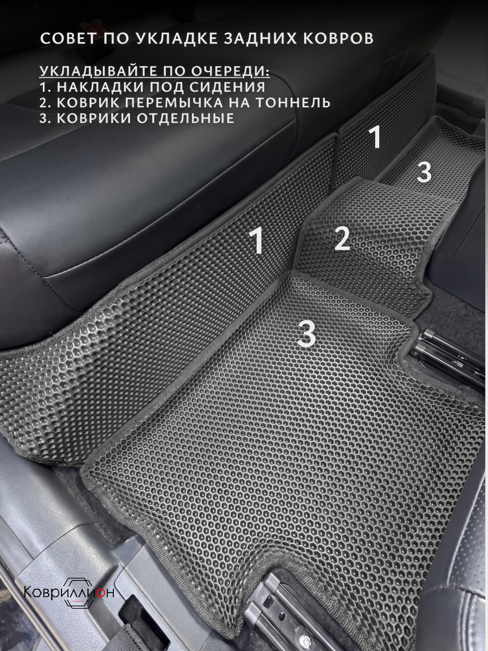 Автомобильные коврики ЭВА с бортами для Nissan Qashqai II рестайлинг 2 (J11) 24-н.в.