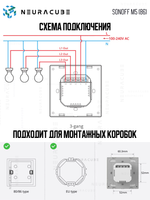 Умный WiFi (Matter) выключатель Sonoff M5-1C-86W (Работает с Яндекс Алисой)