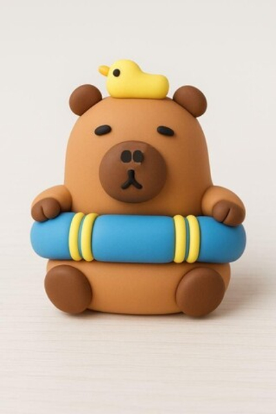 Ластик "Swimming saves", brown