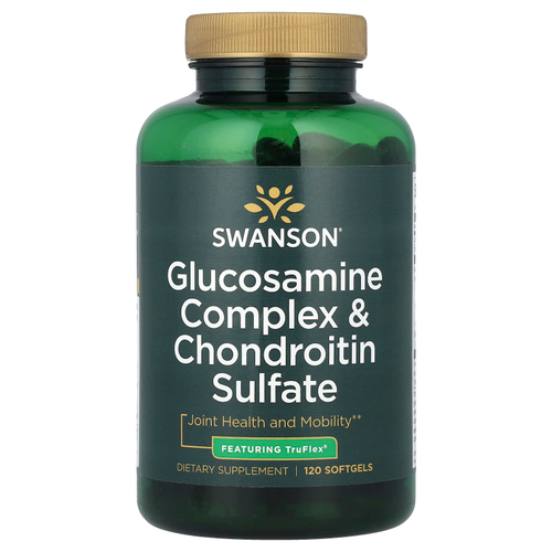 Swanson Vitamins, Комплекс глюкозамина и хондроитинсульфат, 120 мягких таблеток