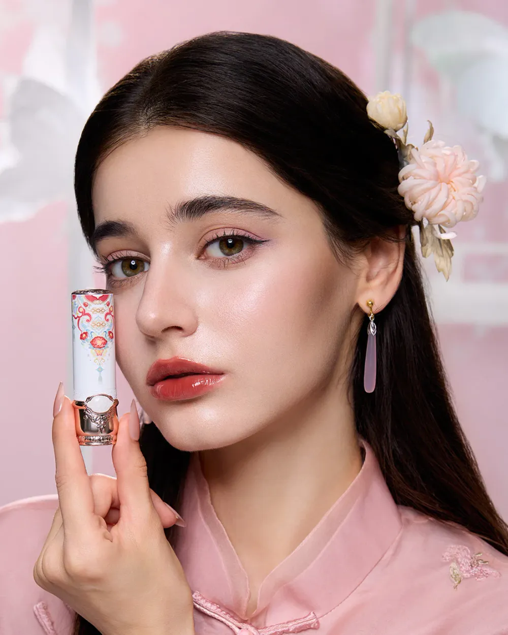 Блестящая помада Flower Knows Butterfly Cloud Collar Glossy Lipstick - C08 Sunset Clouds