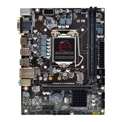 Материнская плата AFOX IH510D4-MA6-V2, Socket1200, mATX, Retail, 2xDDR4, PCIe4.0, 1xM.2, GLAN, 2xPS/2, 6xUSB2, 4xUSB3, CPU TDP 125Вт, VGA, HDMI