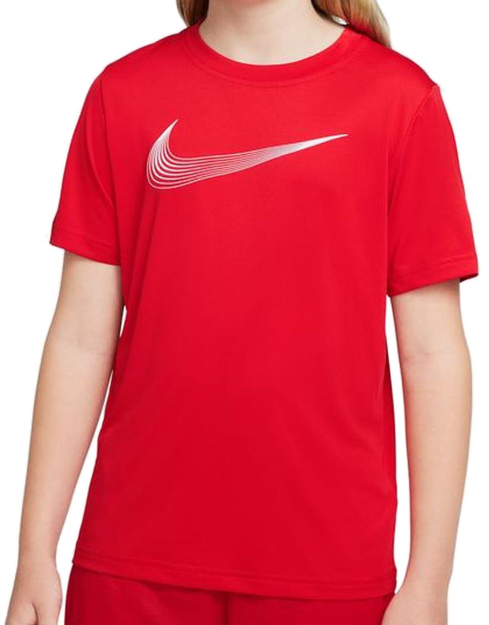 Футболка для мальчика теннисная Nike Dri-Fit Short Sleeve Training Top - university red/white