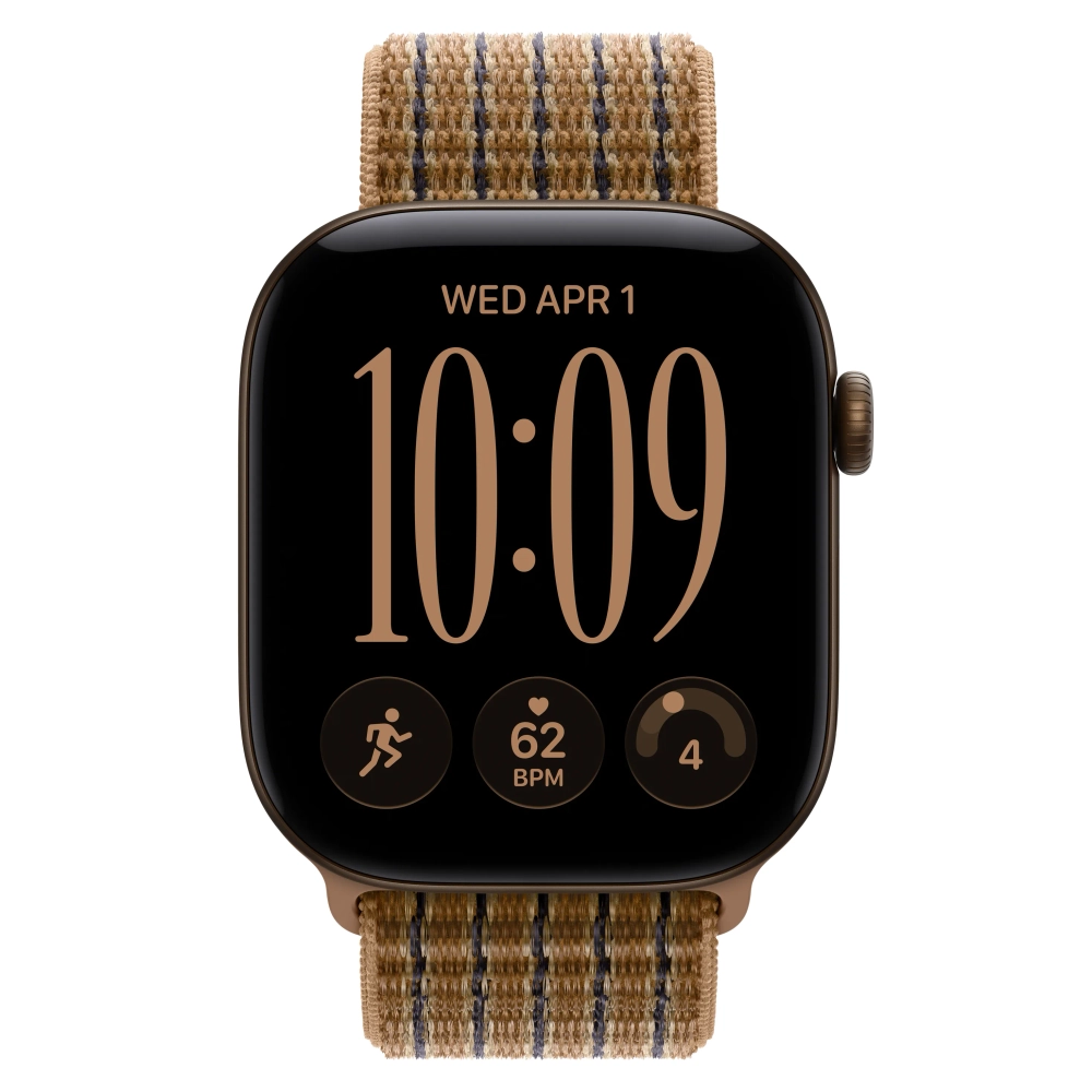 Умные часы Apple Watch Series 12 GPS, 46mm, Dark Bronze Aluminum Case with Light Umber Plaid Sport Loop
