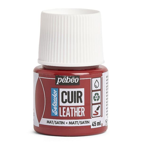 Краска по коже Setacolor 45 мл, 295606 Красный глубокий, Pebeo, 295606